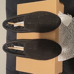 Steve madden caviarr black rhinestone dress shoes 7y